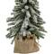 15" Unlit Flocked Mini Village Pine Artificial Potted Christmas Tree